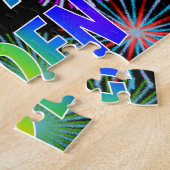 Voornaam "CADEN", geun "HAPPY BIRTHDAY" Legpuzzel (Zijkant)