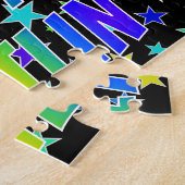 Voornaam "CAITLIN", geun "HAPPY BIRTHDAY" Legpuzzel (Zijkant)