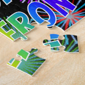 Voornaam "CAMERON", geun "HAPPY BIRTHDAY" Legpuzzel (Zijkant)