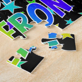 Voornaam "CAMERON", geun "HAPPY BIRTHDAY" Legpuzzel (Zijkant)