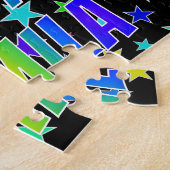 Voornaam "CAMILA", geun "HAPPY BIRTHDAY" Legpuzzel (Zijkant)