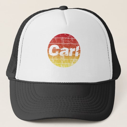Voornaam Carl bij Sunset Sun Trucker Pet (Voorkant)