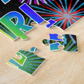 Voornaam "CARL", vun "HAPPY BIRTHDAY" Legpuzzel (Zijkant)