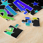 Voornaam "CARLA", geun "HAPPY BIRTHDAY" Legpuzzel (Zijkant)