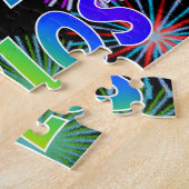 Voornaam "CARLOS", geun "HAPPY BIRTHDAY" Legpuzzel (Zijkant)