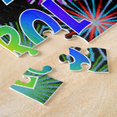 Voornaam "CAROL", geun "HAPPY BIRTHDAY" Legpuzzel (Zijkant)