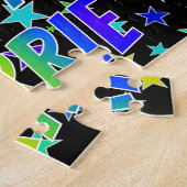 Voornaam "CARRIE", geun "HAPPY BIRTHDAY" Legpuzzel (Zijkant)