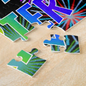 Voornaam "CARTER", gefineerd "HAPPY BIRTHDAY" Legpuzzel (Zijkant)