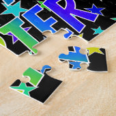 Voornaam "CARTER", geun "HAPPY BIRTHDAY" Legpuzzel (Zijkant)