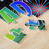 Voornaam "CHAD", geun "HAPPY BIRTHDAY" Legpuzzel (Zijkant)