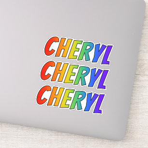 Voornaam "CHERYL" w / Fun Rainbow Coloring Sticker