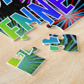 Voornaam "CHEYENNE", geun "HAPPY BIRTHDAY" Legpuzzel (Zijkant)