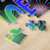 Voornaam "CHLOE", geun "HAPPY BIRTHDAY" Legpuzzel (Zijkant)