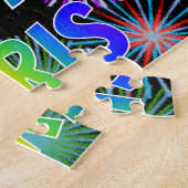 Voornaam "CHRIS", vun "HAPPY BIRTHDAY" Legpuzzel (Zijkant)