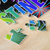 Voornaam "CHRISTINE", geun "HAPPY BIRTHDAY" Legpuzzel (Zijkant)