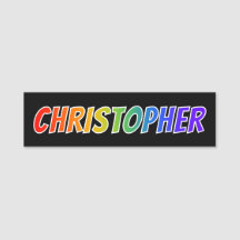 Voornaam "CHRISTOPHER": Fun Rainbow-kleuren