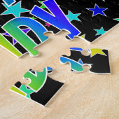 Voornaam "CINDY", geun "HAPPY BIRTHDAY" Legpuzzel (Zijkant)