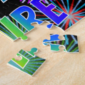 Voornaam "CLAIRE", geun "HAPPY BIRTHDAY" Legpuzzel (Zijkant)