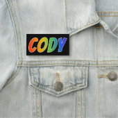 Voornaam "CODY": Fun Rainbow-kleuren Naamplaatje (In situ)
