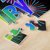 Voornaam "COLBY", afgekort "HAPPY BIRTHDAY" Legpuzzel (Zijkant)