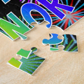 Voornaam "CONNOR", geun "HAPPY BIRTHDAY" Legpuzzel (Zijkant)