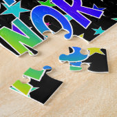 Voornaam "CONNOR", geun "HAPPY BIRTHDAY" Legpuzzel (Zijkant)