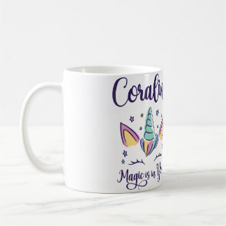 Voornaam Coraline Gepersonaliseerde Magie Zit In J Koffiemok
