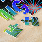 Voornaam "CRAIG", geun "HAPPY BIRTHDAY" Legpuzzel (Zijkant)