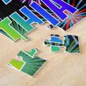 Voornaam "CYNTHIA", vun "HAPPY BIRTHDAY" Legpuzzel (Zijkant)