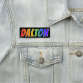 Voornaam "DALTON": Fun Rainbow-kleuren Naamplaatje (In situ)
