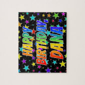 Voornaam DANA, Fun "HAPPY BIRTHDAY" Legpuzzel (Verticaal)