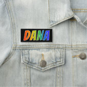 Voornaam "DANA": Fun Rainbow-kleuren Naamplaatje (In situ)