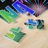 Voornaam "DANA", geun "HAPPY BIRTHDAY" Legpuzzel (Zijkant)