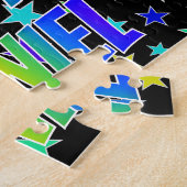 Voornaam "DANIEL", geun "HAPPY BIRTHDAY" Legpuzzel (Zijkant)