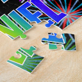 Voornaam "DANIEL", geun "HAPPY BIRTHDAY" Legpuzzel (Zijkant)