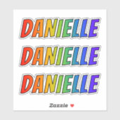 Voornaam "DANIELLE" w / Fun Rainbow Coloring Sticker (Vel)