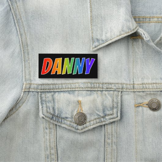 Voornaam "DANNY": Fun Rainbow-kleuren Naamplaatje (In situ)