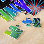 Voornaam "DANNY", geun "HAPPY BIRTHDAY" Legpuzzel (Zijkant)