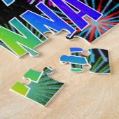 Voornaam "DEANNA", geun "HAPPY BIRTHDAY" Legpuzzel (Zijkant)