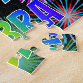 Voornaam "DEBRA", geun "HAPPY BIRTHDAY" Legpuzzel (Zijkant)