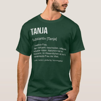 Voornaam Definitie Funny Name Gift Tanja T-shirt