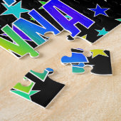 Voornaam DONNA, Fun "HAPPY BIRTHDAY" Legpuzzel (Zijkant)