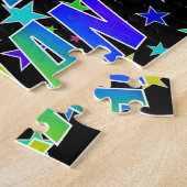 Voornaam "DYLAN", geun "HAPPY BIRTHDAY" Legpuzzel (Zijkant)