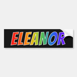 Voornaam "ELEANOR": Fun Rainbow-kleuren Bumpersticker