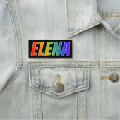 Voornaam "ELENA": Fun Rainbow-kleuren Naamplaatje (In situ)