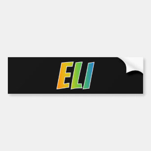 Voornaam "ELI": Fun Rainbow Coloring Bumpersticker