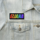 Voornaam "ELIANA": Fun Rainbow-kleuren Naamplaatje (In situ)