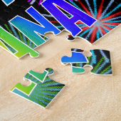 Voornaam "ELIANA", geun "HAPPY BIRTHDAY" Legpuzzel (Zijkant)