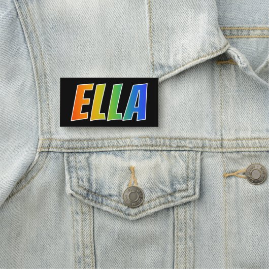 Voornaam "ELLA": Fun Rainbow-kleuren Naamplaatje (In situ)