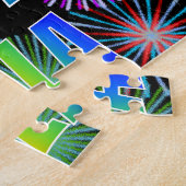 Voornaam "ELLA", geun "HAPPY BIRTHDAY" Legpuzzel (Zijkant)